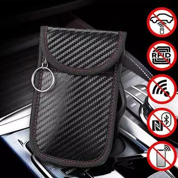 New Key Signal Blocking Case Protector Pouch Privacy Car Keys Blocker Bags Bag Anti Theft Signa P0X5 black-10*15cm
