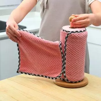 New Kitchen Daily Dish Towel, Dish Cloth, Kitchen Rag, Non-Stick Oil, Thickened Table Cleaning Cloth, Absorbent Scouring Pad 3pcs белый