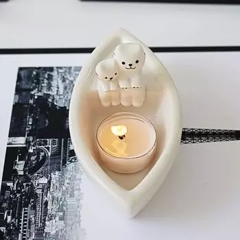 New Kitten Candle Holder Cat Candlestick Creative Aromatherapy Candle Holder High Tempe Cartoon Candlestick Decoration