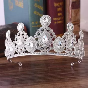 Новая свадебная корона в корейском стиле со стразами, популярная свадебная корона из сплава, свадебные аксессуары