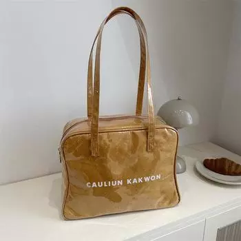 New Large Capacity Waterproof Tote Bag for Women Versatile Commuter Casual Shoulder Bag DuPont Paper Lightweight Bag