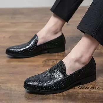 New Leather Shoes Men s Korean Edition Trendy Versatile Handsome Shoes Men s Foot Casual Youth Genuine Leather 37 красный