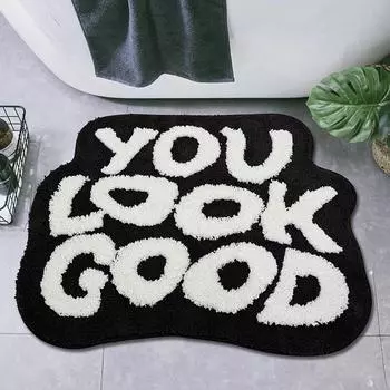 New Letter Bath Mat Anti Slip Bath Mat 21X25 Inch Bathroom Small Carpet Absorbent Bath Mat Home Decoration Products
