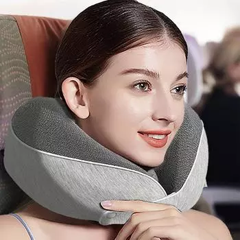 New Low Resilience Portable Pillow Travel Neck Pillow Durable U-Shaped Travel Pillow No Deformation Aircraft Pillow