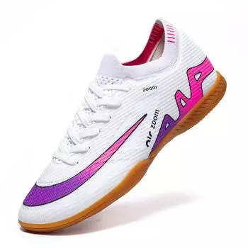 New Low-Top Indoor Five-a-Side Football Shoes for Men and Women Adult Sports Training Football Soccer Flat Shoes 35 оранжевый