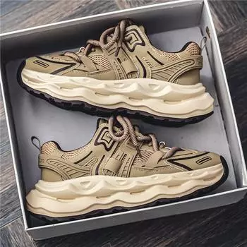 New low-top shoes 2024 spring and summer mesh mesh mesh breathable platform comfortable white shoes for men 39