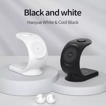 New Magnetic 3 in 1 Wireless Charger for Smart Phone/12 5-15W Wireless Charging Station for Watch/Earphones Phone Holder/Bracket чёрный