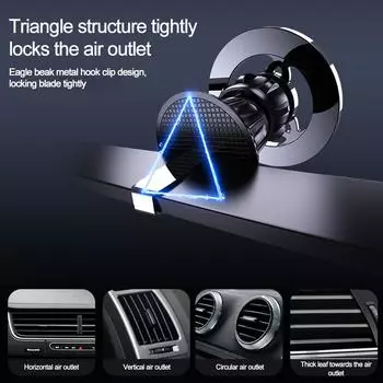 New Magsafe Magnetice Holder Suspension Scalable Car Phone Navigation Instrument Table Rotating Magnetic Bracket for Automotive чёрный