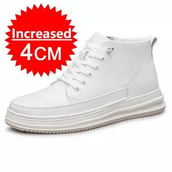 New Men Elevator Height Increase Shoes Sneakers Shoes for Men s 10cm Sports Casual Invisible Inner Heightening 8cm White Loafers 37