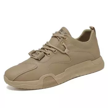 New Men s Autumn Footwear Leather Casual Shoes Retro Fashion Winter Luxury Sneakers Men Designer Shoes Lace-up Zapatos De Hombre 39 серый