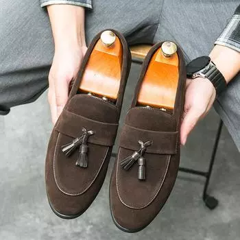 New Men s Casual Shoes Flats Hot Selling Loafers Fashion Men s Shoes Comfortable slip-on driving shoes 38-46 38 чёрный