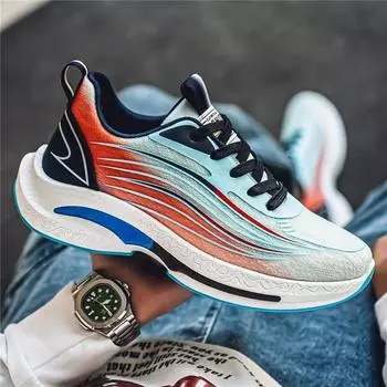 New Men s Running Shoes for Heavy Runners Lace-up Sports Non-slip Grip Lightweight Outdoor Sports Pair Men s Sneakers 39 зелёный