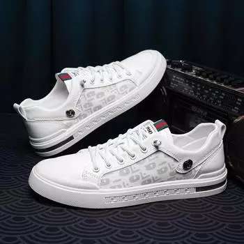 New men s shoes low-top casual shoes men s board shoes fashion little white shoes men s trend versatile feet breathable shoes 39