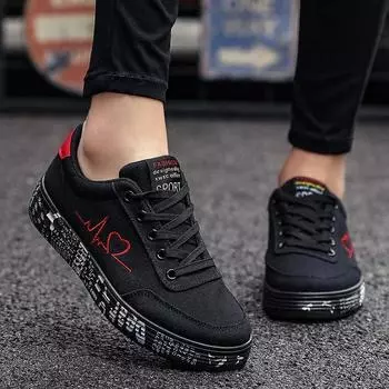 New Men s Women s Four Season Couple Sports Shoes Are Fashionable Lightweight Comfortable and Non Slip Low Top Skateboard Shoes 35 чёрный