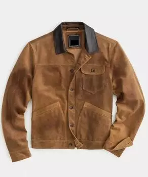 New Men Shirt Suede Brown Handmade Lambskin Leather Stylish Real Soft Party Casual Fit S коричневый
