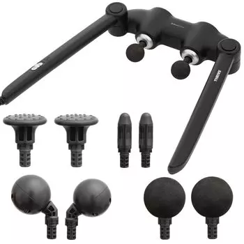 New Model Thrive Release Dual Release Dual Head Massage Gun Deep Care for the Whole Body Comes with 4 Types of Handy Massager Black Managed Medical