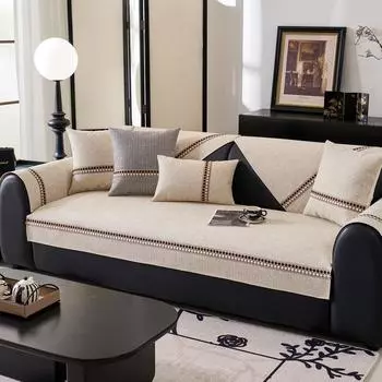 New modern light luxury sofa cushion, universal in all seasons, simple and high-end surprise, silent cover cloth, non-slip chenille seat cushion cover 70*70cm