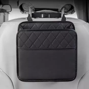 NEW Multifunction Car Seat Storage Bag PU Leather Storage Organizer Garbage Storage Bag Hanging Seat Back Suitable For Most Car