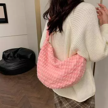 Новая плиссированная сумка Cloud Big Bag Casual Personality Большая вместительная сумка через плечо Niche Design Fashionable Oblique Span Bag