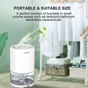 New Portable Dehumidifier 2 in 1 Moisture Absorber Air Drying Machines Mute Deodorizer Dryer Air Dehumidifier Air Treatment EU Plug чёрный
