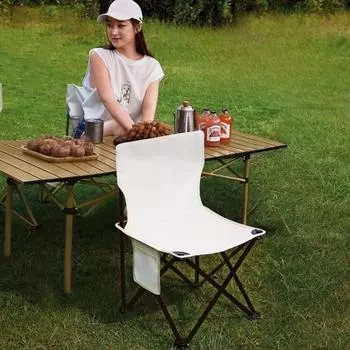 New Portable Folding Camping Chair Outdoor Camping Chairs Beach Fishing Chair Ultralight Travel Leisure Hiking Picnic Seat Tools чёрный