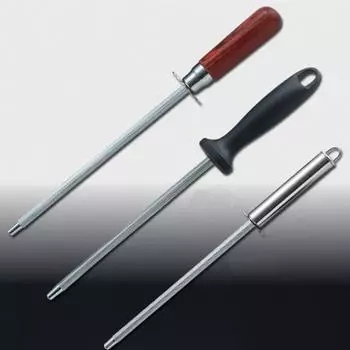 New Professional Chef Knife Sharpener Rod Diamond Sharpening Stick Honing Steel For Kitchen Knife And Stainless Steel as shown серебряный