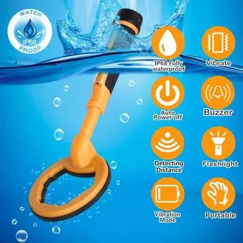 НОВЫЙ Pulse Dive подводный детектор металлоискатель 2 в 1 поисковая машина для сокровищ 30 м круглый зонд пинпоинтер жёлтый