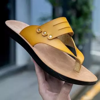 New Quick Dry Summer Slippers Leisure Walk Men Flip Flops Beach Sandals Non-Slip Casual Shoes Outdoor Half Drag for Man Slides 38 чёрный