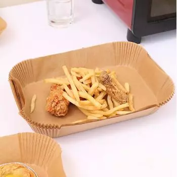 New Rectangular Special Air Fryer Paper Food Grade Silicone Oil Baking Paper High Temperature Resistant Silicone Oil Paper Plate
