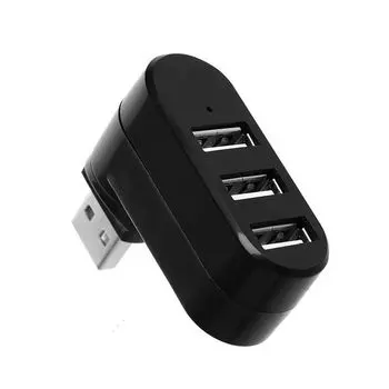 New Rotatable High Speed Mini 3 Ports Splitter Box USB 3.0 Hub Adapter USB 2.0 Hub чёрный