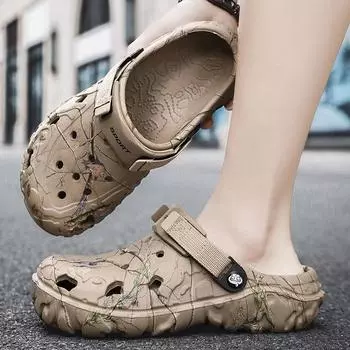 New Sandals Mens Summer Shoes Unisex Non-slip Wear-resistant Sandals Comfortable High Quality Beach Outdoor Slippers for Men 36 белый