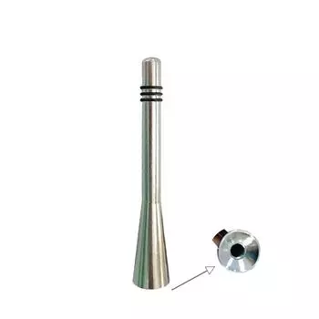 New Sliver Universal 8CM Car Short Stubby Antenna Aerial AM/FM Radio Mast with Bolts