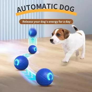 New Smart Teasing Dog Ball LED Boredom Relief Artifact Cat Bouncing Toy Ball Cat Interactive Toy Ball for Cats & Small Dogs синий