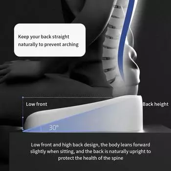 NEW Soft Hip Support Pillow Ergonomic Design Hollow Memory Office For Home Office Seat Cushion Z6J7 grey-1pcs