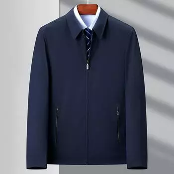 New spring and autumn jackets for men, windproof and warm, middle-aged and elderly jackets, business casual daddy wear, thin jacket tops 170