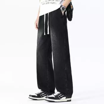 New Spring and Summer Jeans American Loose Straight Casual Versatile Trousers M