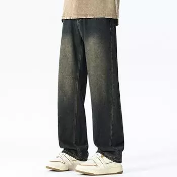 New Spring and Summer Jeans American Loose Straight Casual Wide-leg Trousers 28