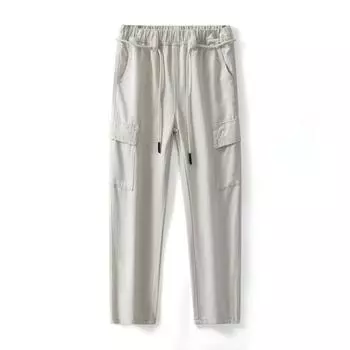 New Spring and Summer Loose Straight Casual Elastic Waist Wide-leg Jeans Fashionable and Versatile S