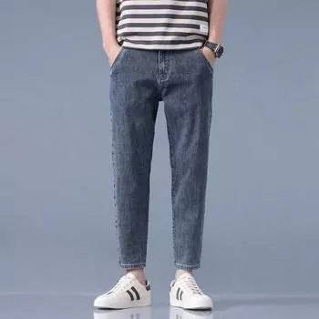 New Spring and Summer Men s Nine-point Pants Slim-fitting Thin-foot Pants Korean Version 9-point Jeans 28