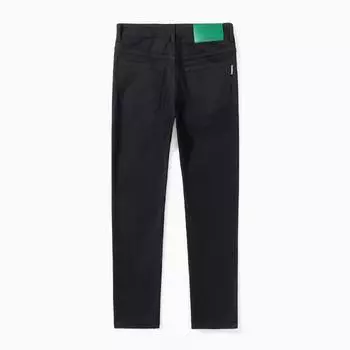 New Spring and Summer Slim Small Straight Thin Embroidered Men s Denim Trousers 28 чёрный