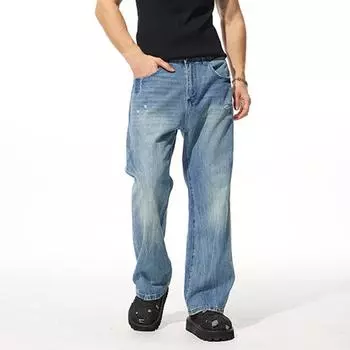 New Spring and Summer Style Loose Straight Micro-flare Jeans for Men 28