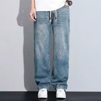 New Spring and Summer Trendy High Street Wide-leg Pants Loose Straight Casual Versatile Trousers S