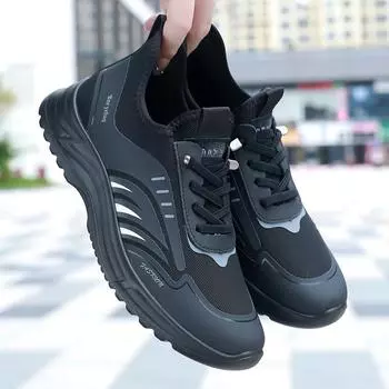 New spring autumn Women Breathable Trainers Outdoor Sports Shoes Fashion Antislip Wear-resisting Running Trainers Outdoor Shoes 35 чёрный