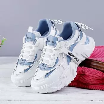 New Spring Breathable Sports and Leisure Shoes, Thick Soled Height Increasing Mesh Sports Shoes for Women 37 хаки