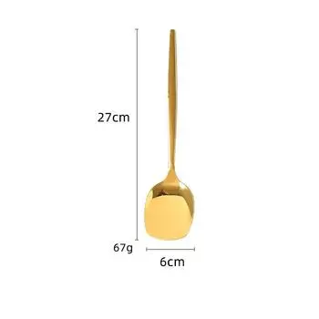 New Stainless Steel Kitchen Cooking Utensils Rice Spatula Shovel Soup Spoon Colander Household Creative Kitchenware Accessories