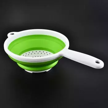 НОВЫЕ Складные дуршлаги с ручками Корзина для мытья фруктов и овощей Силиконовый дуршлаг Складная сушилка Кухонные принадлежности красный