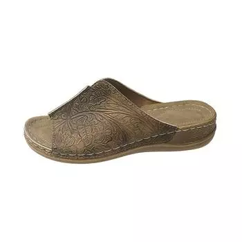 New Summer Flip-flop Thick-soled Non-slip Women s Shoes Are Fashionable and Casual, Breathable and Lightweight Sandals 36 бронзовый