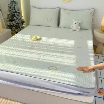 New Summer Ice Bean Bed Mat with Cool But Not Ice Solid Bedspread Without Pillowcase Sheet Set with Elastic Bedding 200x220 150x200x25cm 1pcs