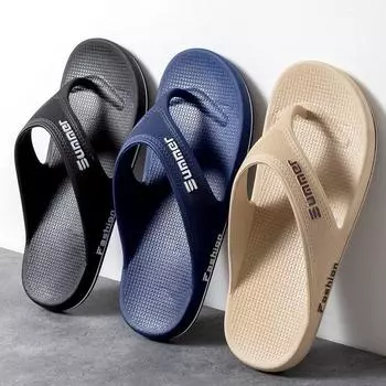 New Summer MenTrendy Beach Flip Flops Sandals Casual Non-Slip Soft Sole Plastic Slippers 40-45