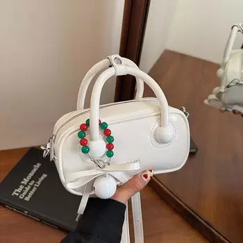 New summer pillow bag women s portable messenger bag sweet date exquisite women s bag shoulder small square bag белый